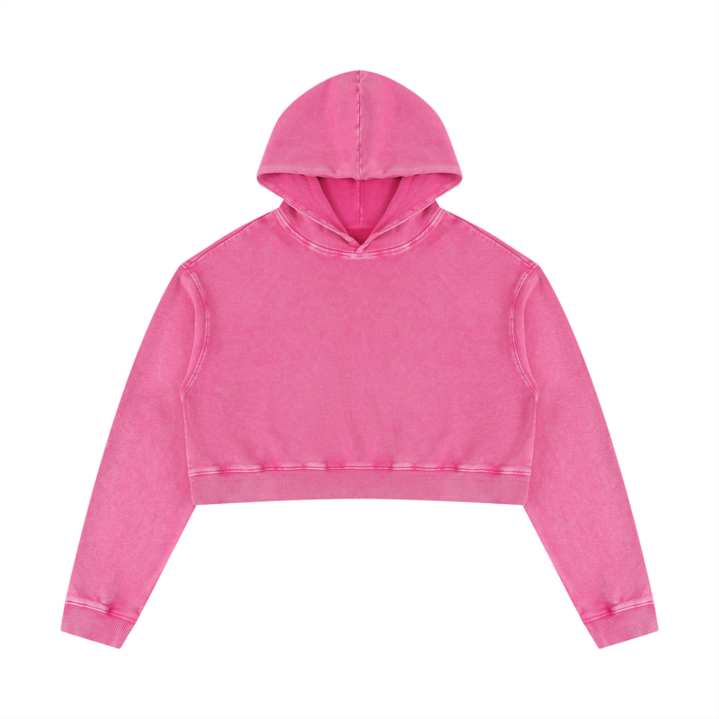 Women’s Mineral Washed Crop Hoodie