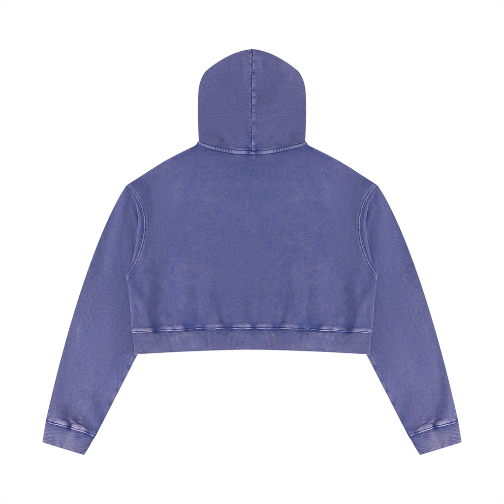 Women’s Mineral Washed Crop Hoodie